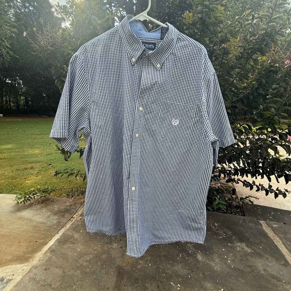 Chaps Men's Blue Checkered Shirt